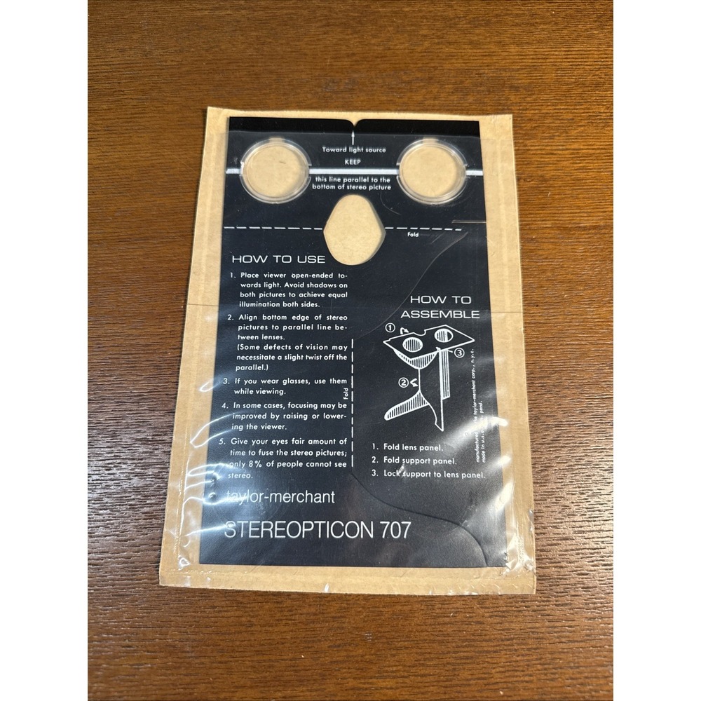Stereopticon 707 Foldable Stereo Viewer By Taylor-Merchant USA
